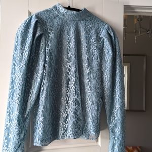 WAYF puff shoulder blouse